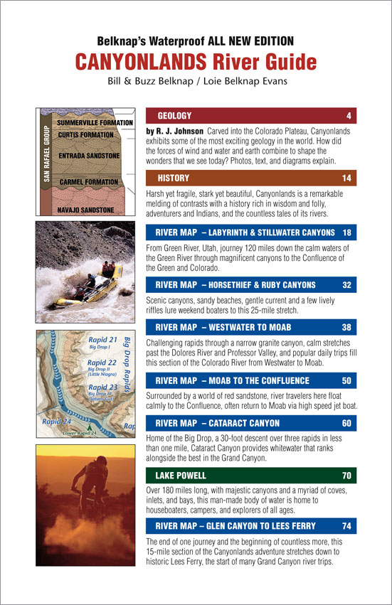 Canyonlands River Guide - Contents Page
